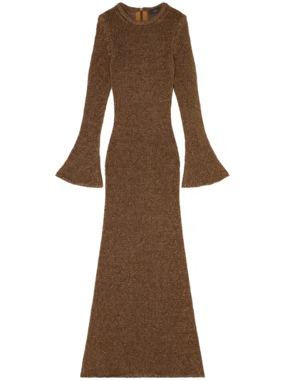Alanui Shady Beach Dress In Brown