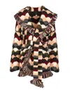Alanui Shattered Stripes Cardigan Knitwear Multicolor In Brown