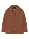 Alanui Shawl-collar Button Cardigan In Brown