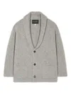 Alanui Shawl-collar Button Cardigan In Gray
