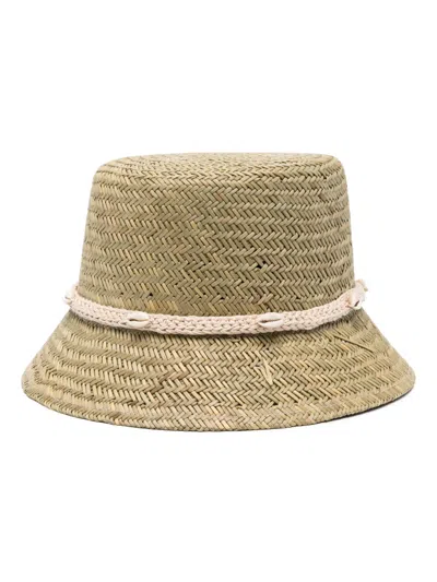 Alanui Shell-embellished Bucket Hat In Neutrals