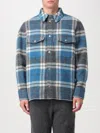 Alanui Patterned Wool Shirt With Flap Pockets In Sky