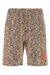 Alanui Multicolor Crochet Dust Of Light Bermuda Shorts In Multi