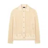 Alanui Where The Wave Begins Openwork Buttoned Shirt In Neutral
