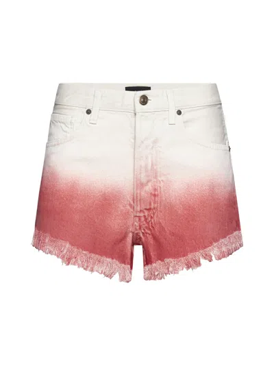Alanui Two-tone Denim Shorts In Multi