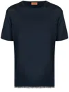Alanui Lined T-shirt In Blue