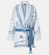 Alanui Silent Rider Cardigan Knitwear Light Blue In White