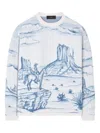 Alanui Silent Rider Wool Sweater In White