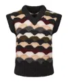 Alanui Shattered Stripes Knit Vest In Multi