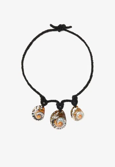Alanui Sound Of The Sea Necklace In Black