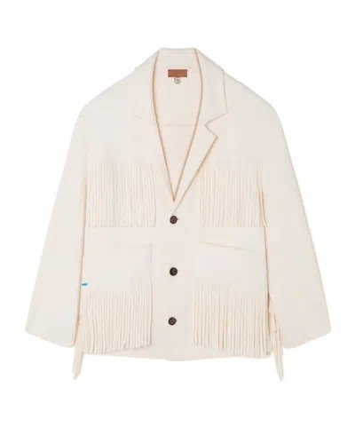 Alanui Spirit Of The West Jacket In Chalk White