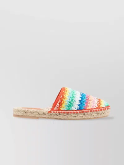 ALANUI STRIPED CROCHET ESPADRILLES FEATURING TASSEL DETAIL