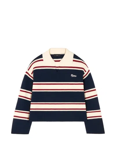 Alanui Striped Embroidered-logo Sweater In Multi
