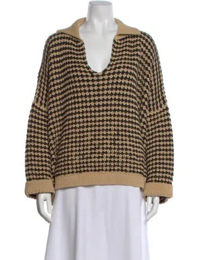 Pre-owned Alanui Striped V-neck Sweater In Multi