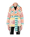 Alanui Stripe-knit Cardigan In Multi