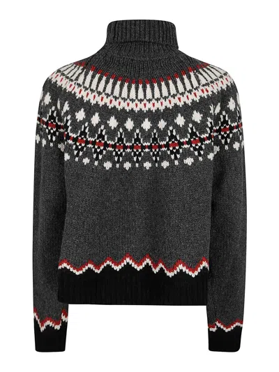 Alanui Sweet Winter Turtleneck In Gray