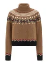 Alanui Sweet Winter Turtleneck Sweater In Brown