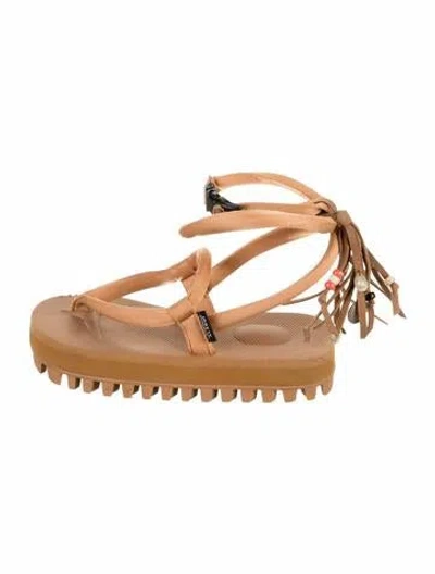 Pre-owned Alanui Suicoke Gladiator Sandals In Brown