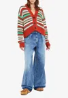 Alanui Sunny Stripes Cardigan In Multicolor