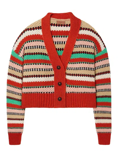 ALANUI SUNNY STRIPES CARDIGAN