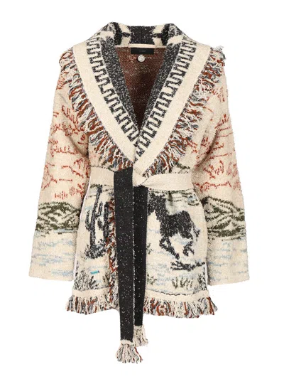 Alanui Sunset Riders Cardigan In White
