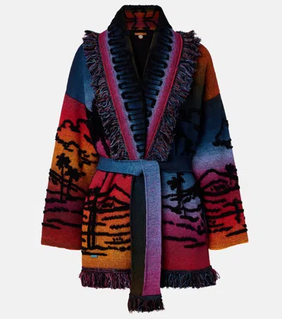 Alanui Sunset Stories Cashmere-blend Cardigan In Multi