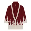Alanui Flame-motif Wool-blend Cardigan In Multicolor
