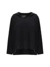 Alanui Sweater With Polo Collar In Black