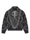 Alanui Bandana Wool And Cashmere Cardi-bomber In Black