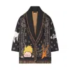 Alanui Little Prince Cardigan Mit Bandana-fransen In Black