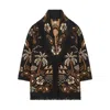 Alanui Glimpse Of Eden Wool And Cashmere Cardigan In Brown