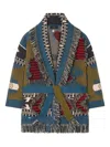 Alanui Grunge Anthem Cardigan In Green