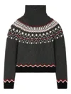Alanui Sweet Winter Fair Isle Turtleneck Sweater In Multi