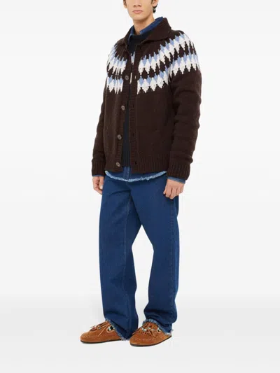 Alanui Sweet Winter Cashmere Cardigan In Brown