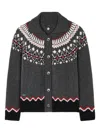 Alanui Sweet Winter Cardigan Mit Fair-isle-muster In Gray