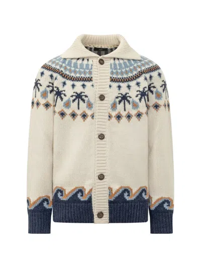 Alanui Sweet Winter Jacquard-knit Cardigan In Neutral