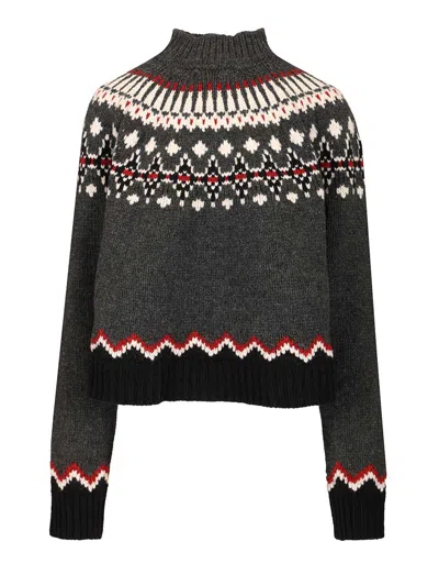 Alanui Sweet Winter Knitwear Grey In Multi
