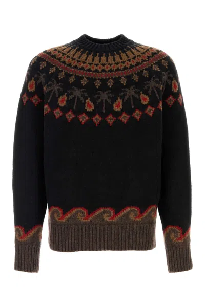 Alanui Embroidered Virgin Wool Sweater In Multi