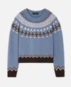 Alanui Sweet Winter Wool Crewneck Jumper In Blue