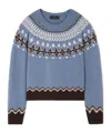Alanui Sweet Winter Wool Crewneck Jumper In Blue