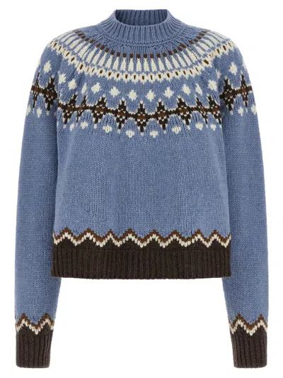 Alanui Sweet Winter Turtleneck Sweater In Blue