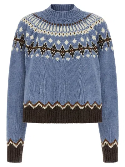 Alanui 'sweet Winter' Sweater In Blue
