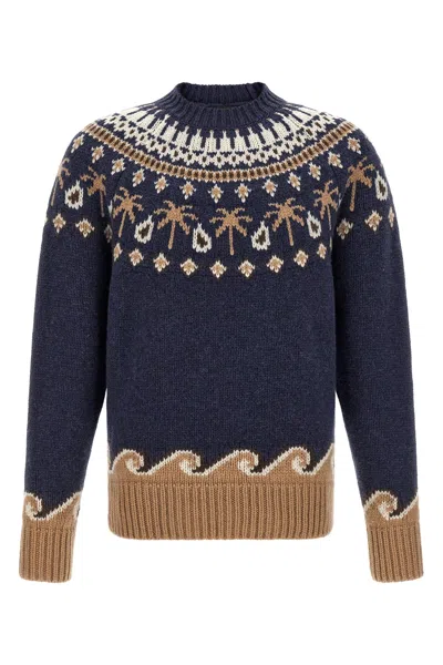Alanui 'sweet Winter' Sweater In Blue