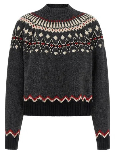 Alanui Sweet Winter Knitwear Grey In Multi