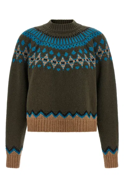Alanui 'sweet Winter' Sweater In Green