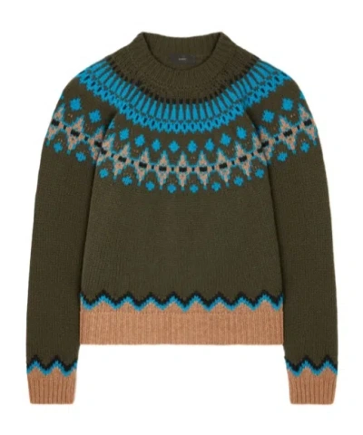 ALANUI SWEET WINTER FAIR ISLE PATTERN WOOL SWEATER