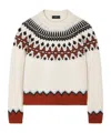 Alanui Fair Isle Patterned Wool Sweater In Neutral