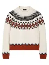 Alanui Fair Isle Patterned Wool Sweater In Red