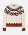Alanui Fair Isle Patterned Wool Sweater In Yellow
