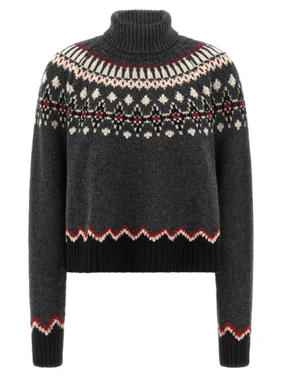 Alanui Sweet Winter Turtleneck Sweater In Gray